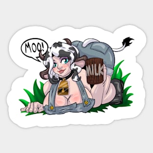 Moo Moo Milk Girl Sticker